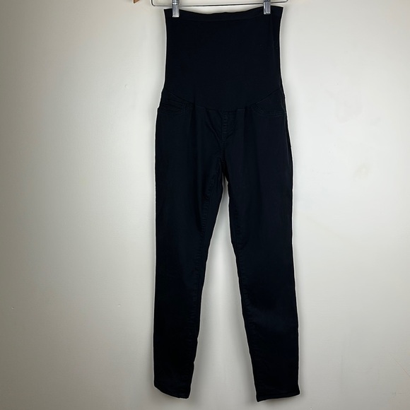 A Pea In The Pod Woman’s Maternity Pants Small Full Panel Black - Picture 1 of 9